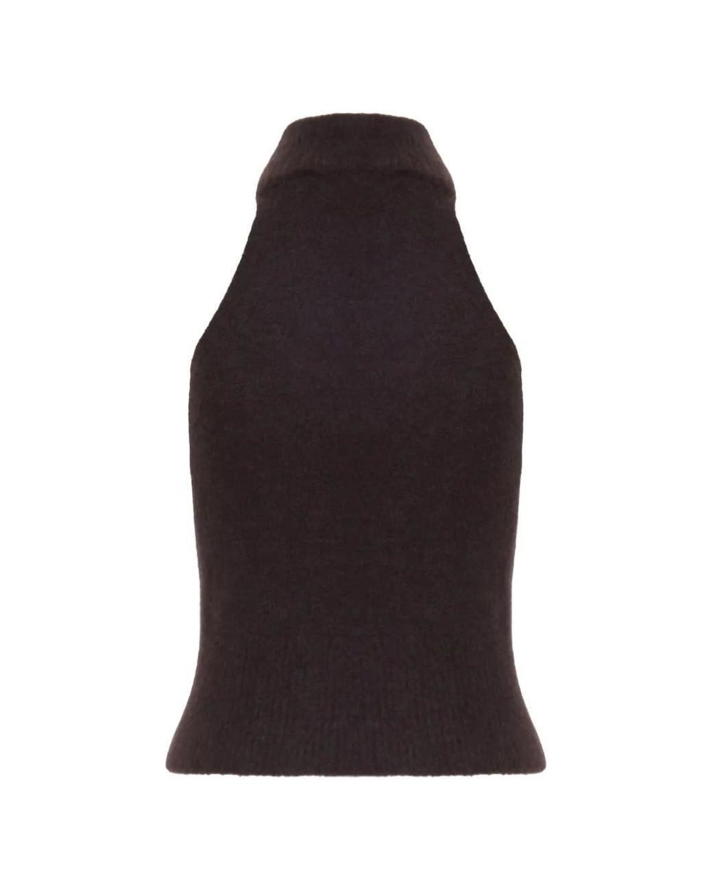 Roberto Collina Black Mock-Neck Top