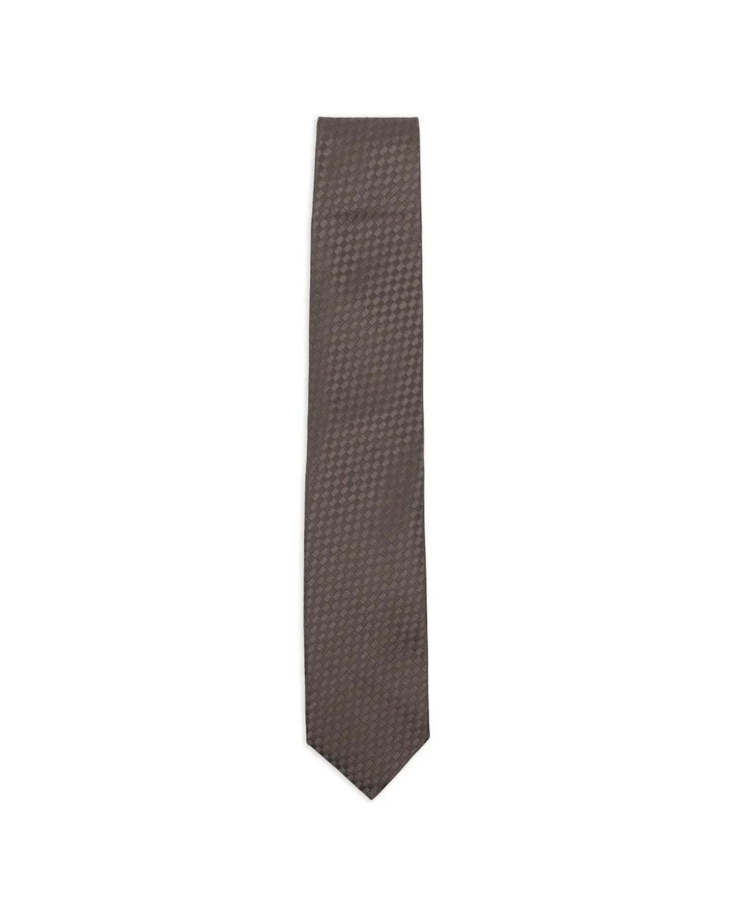 Tom Ford Brown Large Net Satin Tie for men
