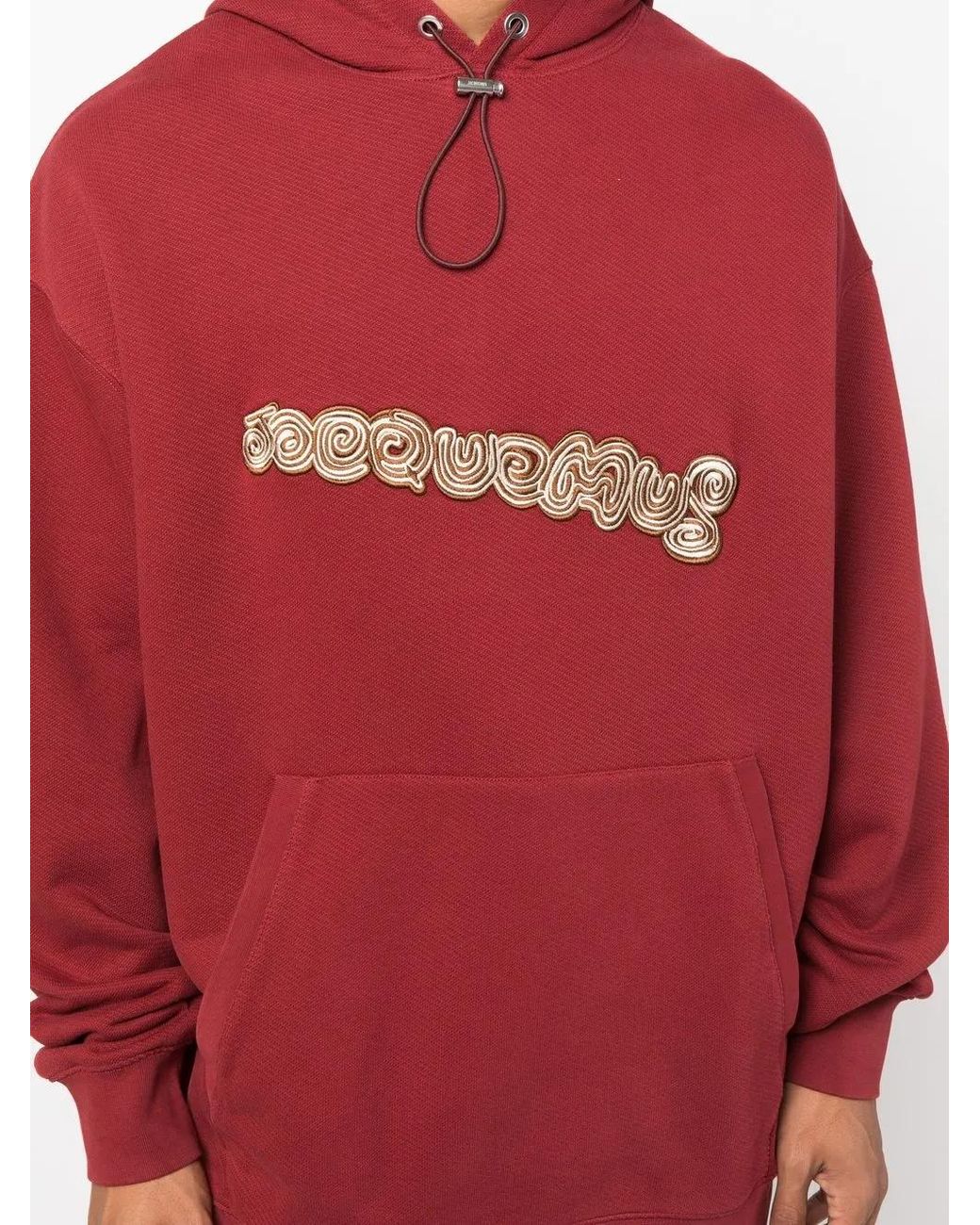 Jacquemus Spirale Embroidered French Cotton-terry Hoodie for men