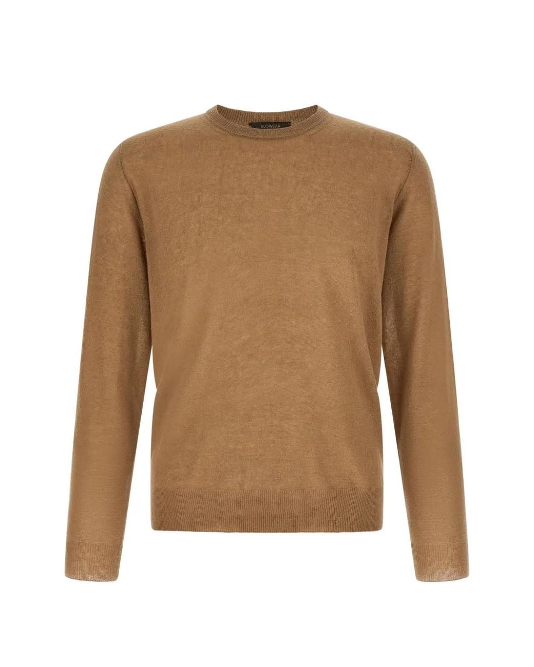 Zanone Natural Crew-Neck Long-Sleeve Sweater for men