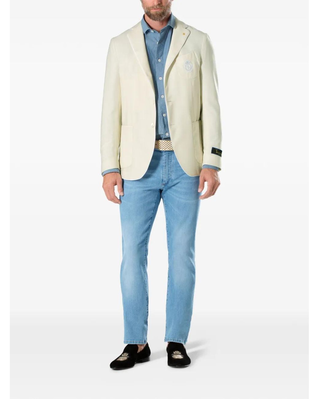 Billionaire Blue Chemise À Détails De Pompons for men