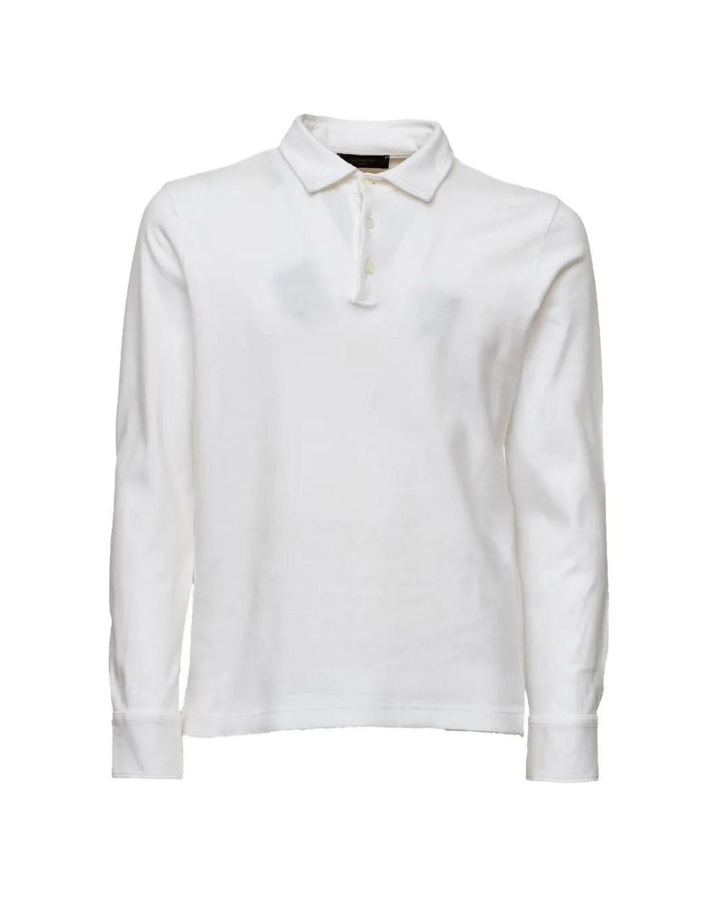 Zanone White Long-Sleeve Polo Shirt for men
