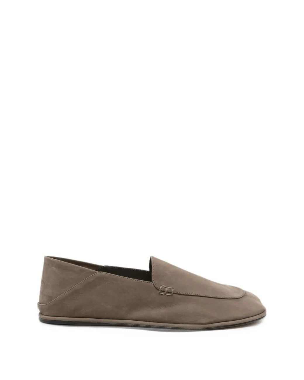 Calvin Klein Gray Square-Toe Loafers