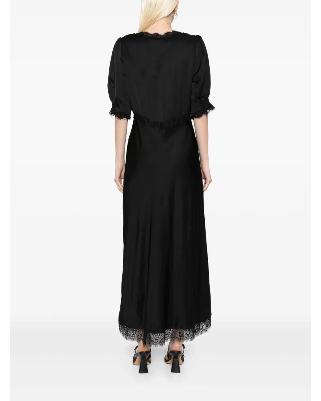 Rixo Black Annina Midi Dress