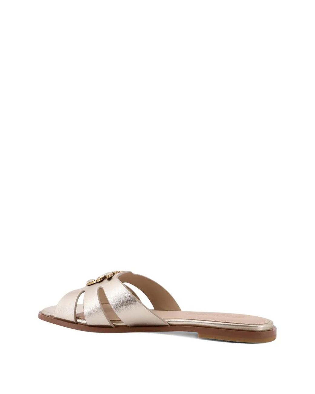 Pinko Brown Cut-Out-Detail Sandals