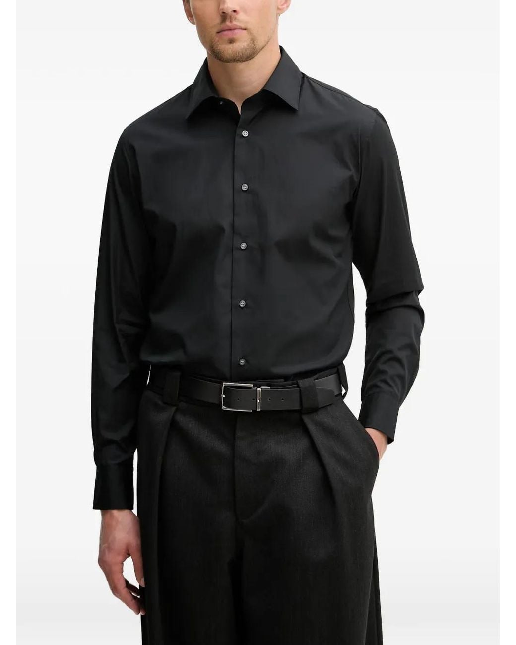 Sisley Black Long-Sleeve Shirt for men