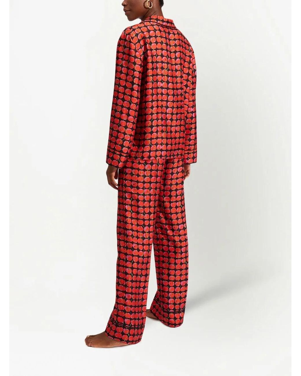 LaDoubleJ Zijden Pyjama in het Red