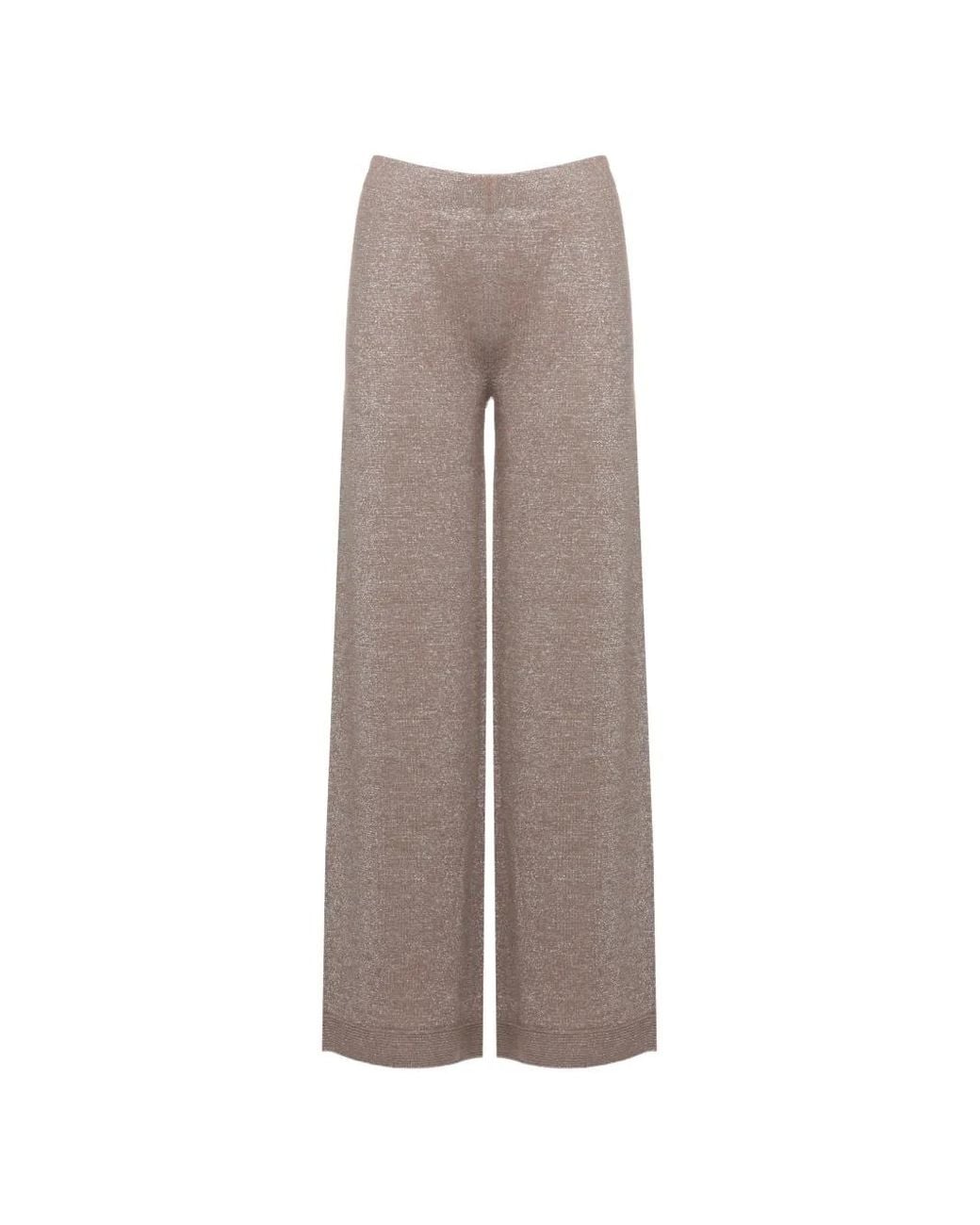 D.exterior Gray Elasticated-Waist Palazzo Pants