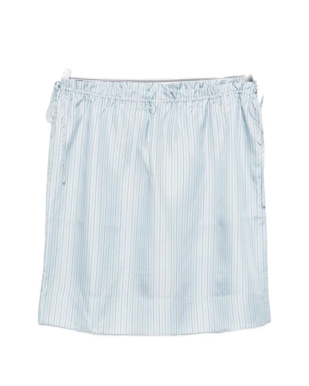 Totême Blue Striped Mini Skirt