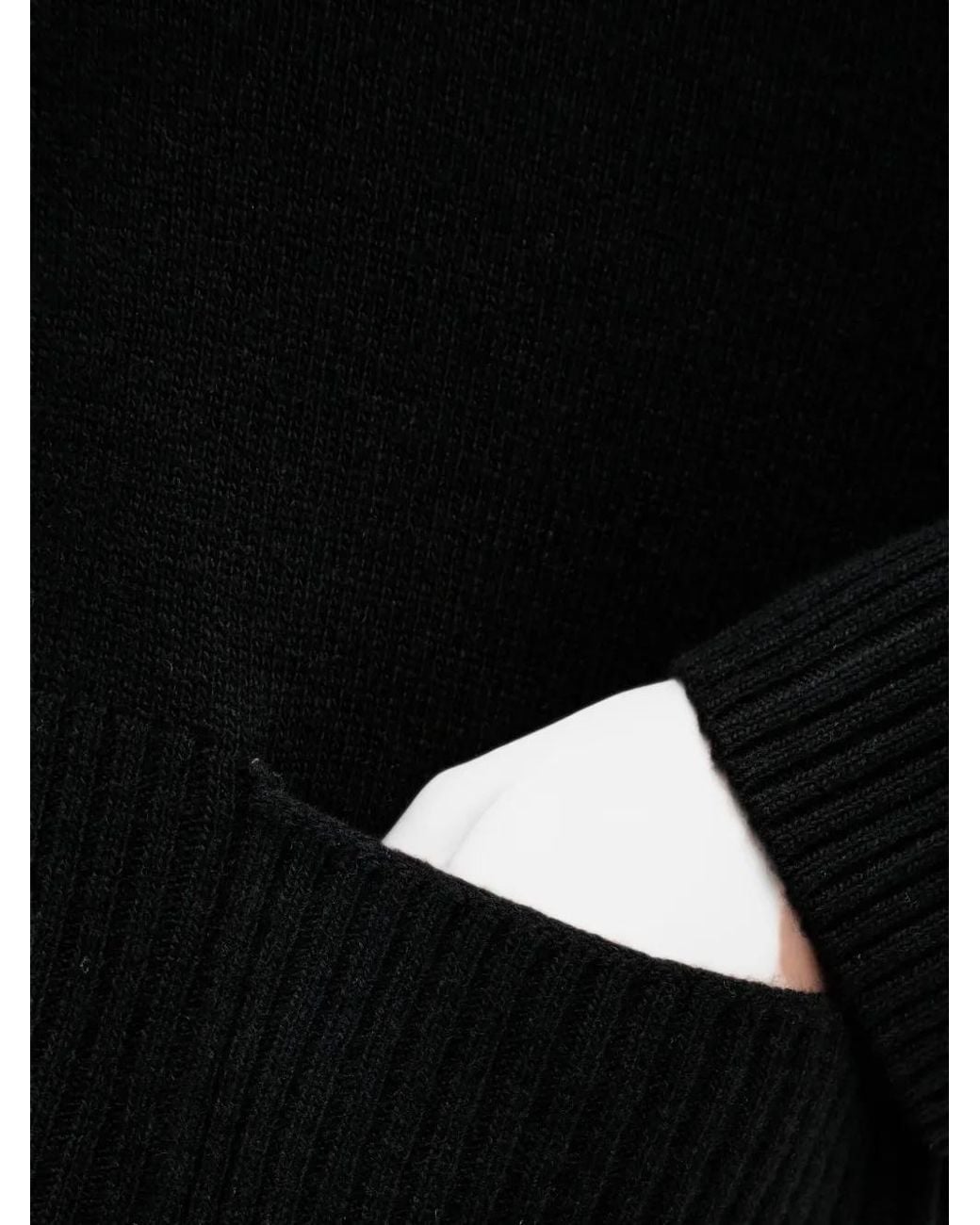 Benetton Black Crew-Neck Sweater