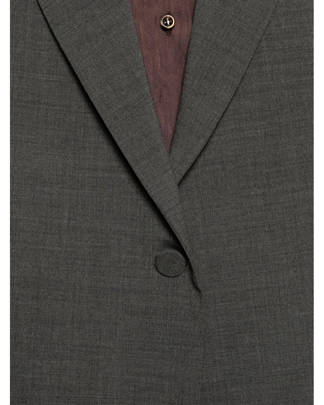 MARSĒM Gray Single-Breasted Notched-Lapels Blazer