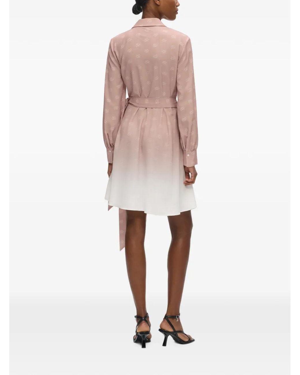 Karl Lagerfeld Pink Ombré-Effect Mini Dress