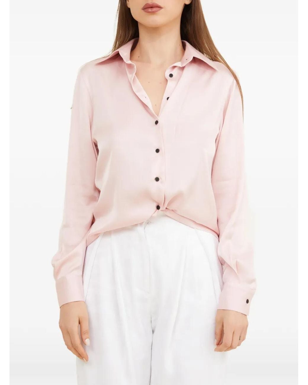 Tessitura Body Couture Pink Button-Fastening Regular Shirt