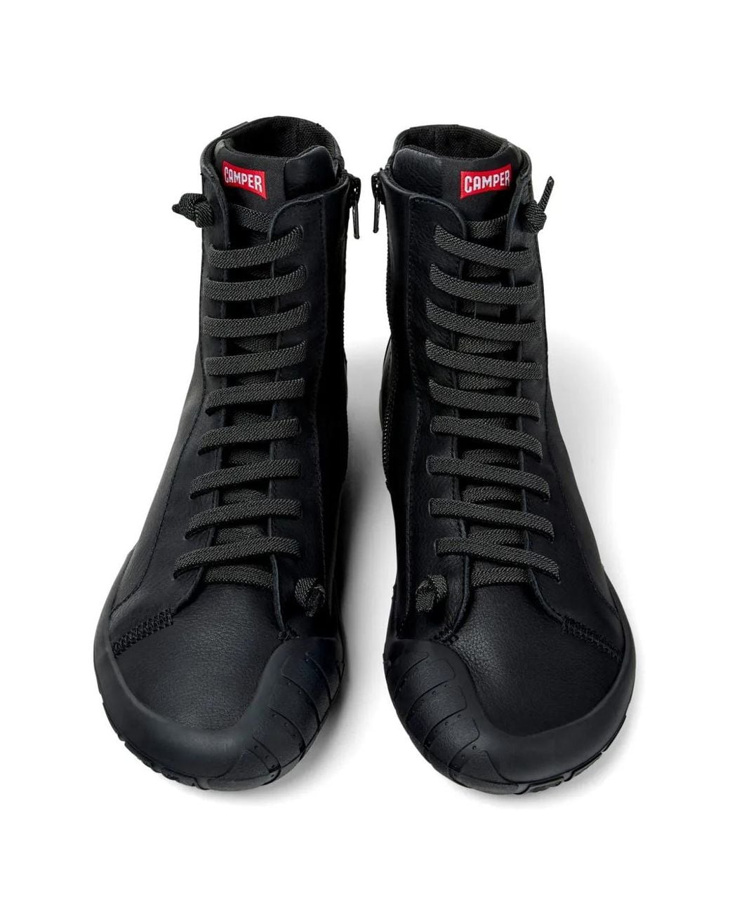 Camper Black Peu Path+ Leather Ankle Boots