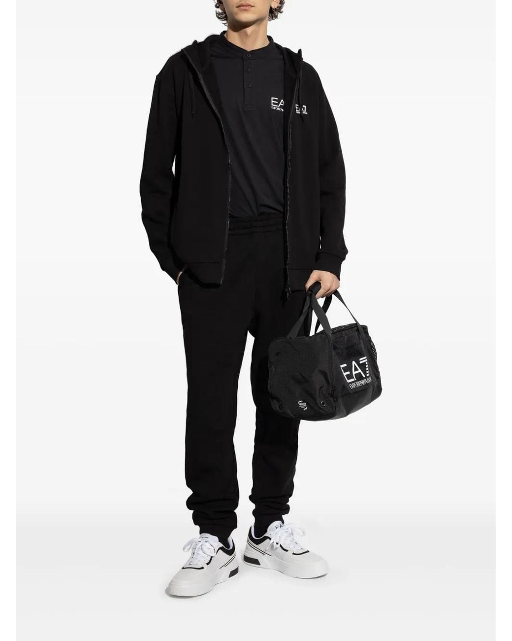 EA7 Black Core Identity Tracksuit for men