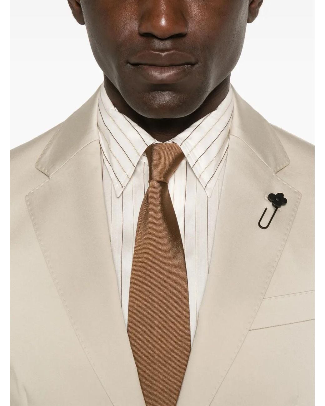 Lardini White Single-Breasted Suit for men