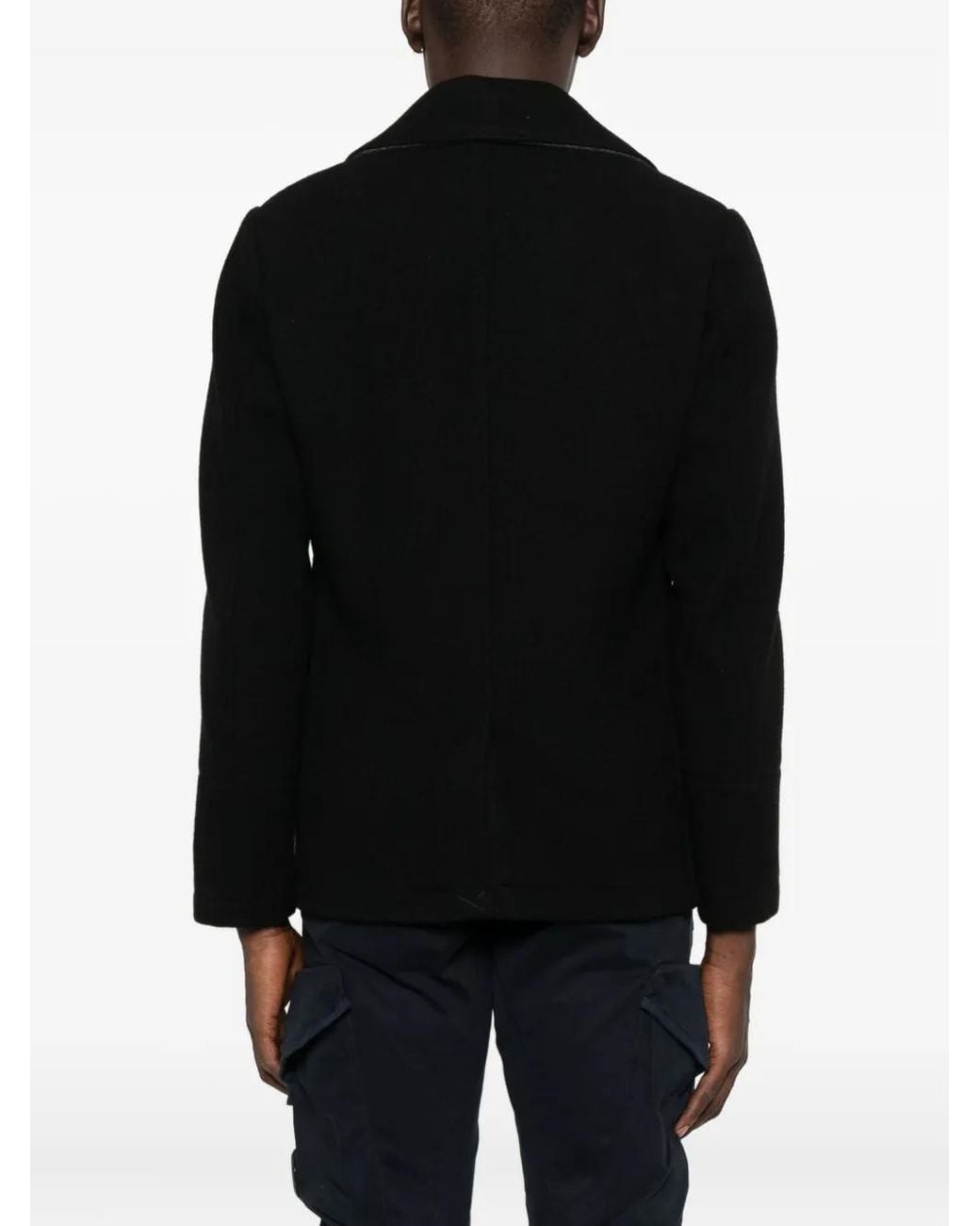 C P Company Black Double-Breasted Blazer for men