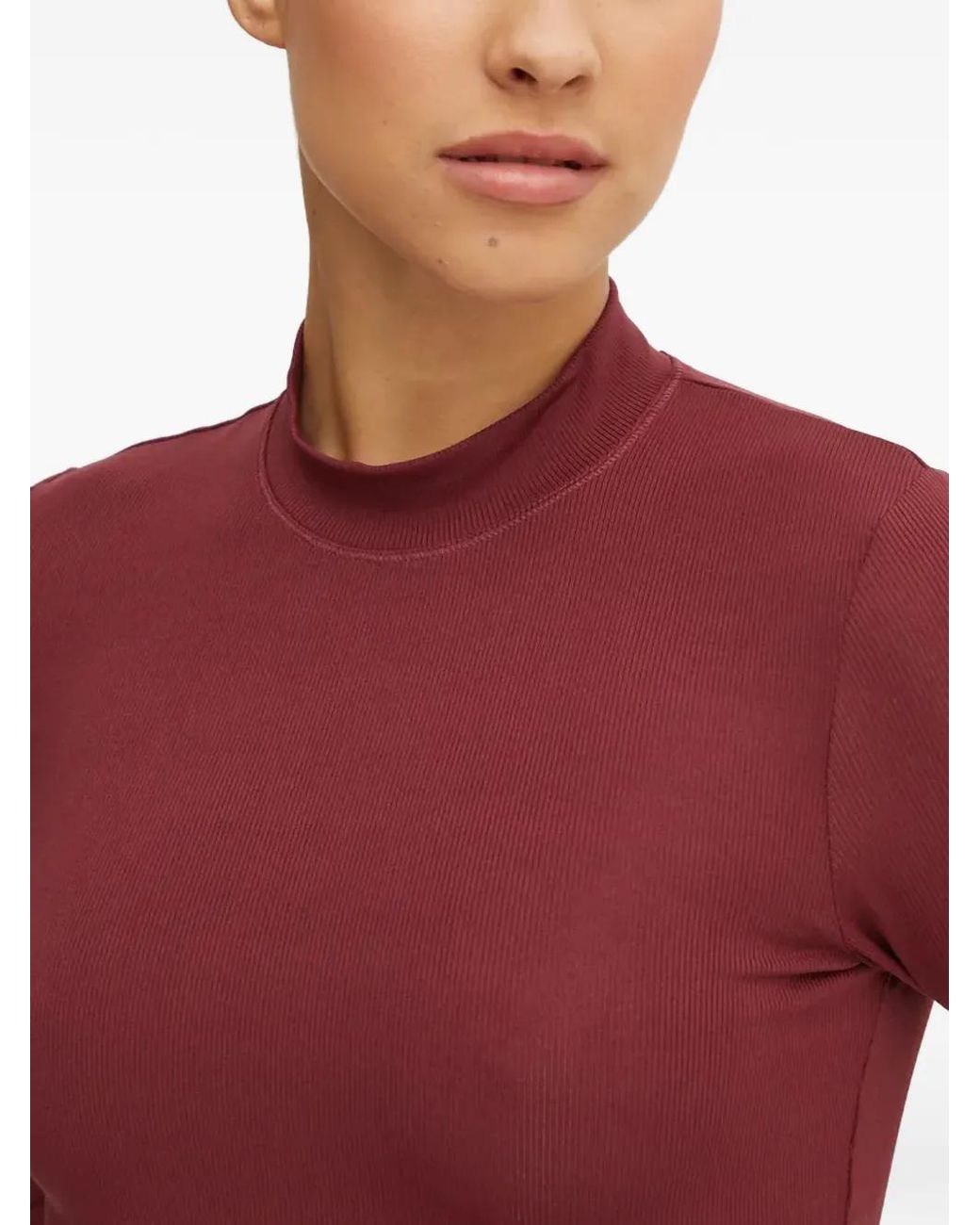 Casall Red Haut De Yoga En Maille Nervurée