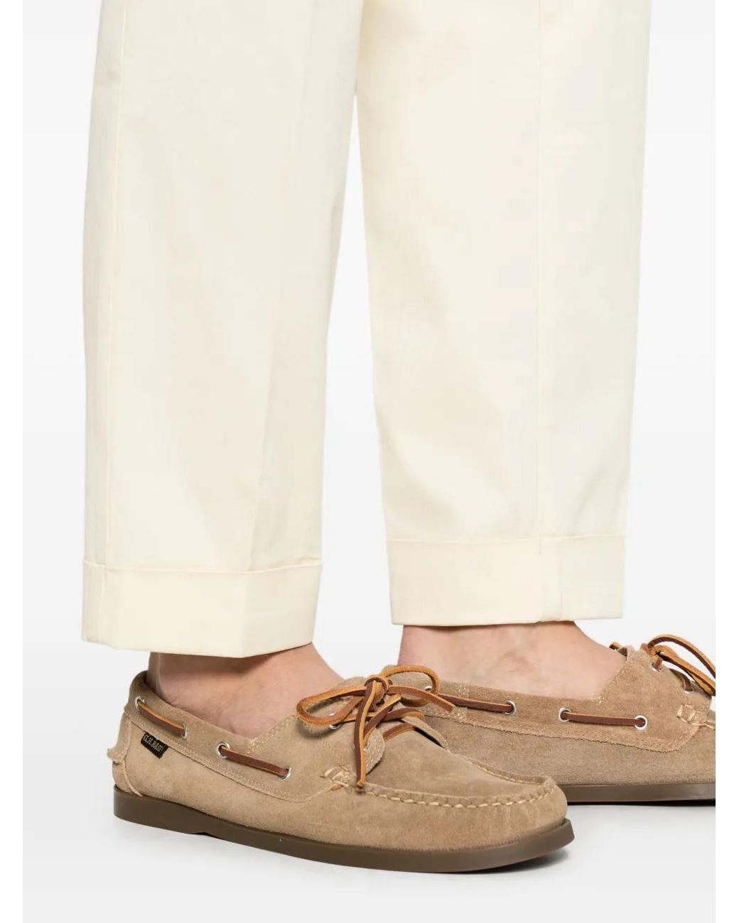 Incotex White Pleated Trousers for men