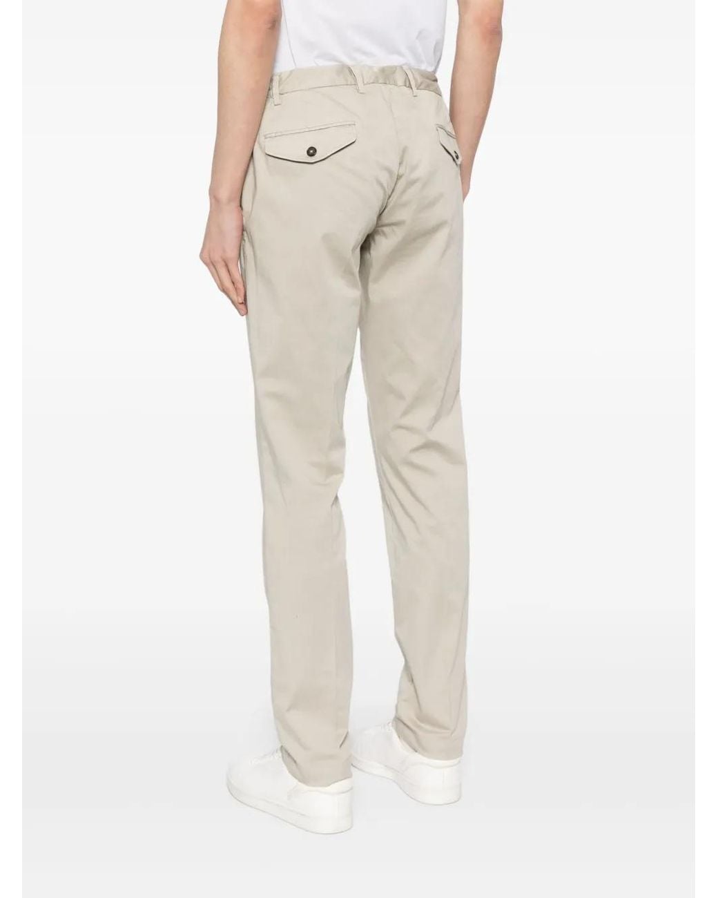 Corneliani Natural Drawstring Straight-Leg Trousers for men