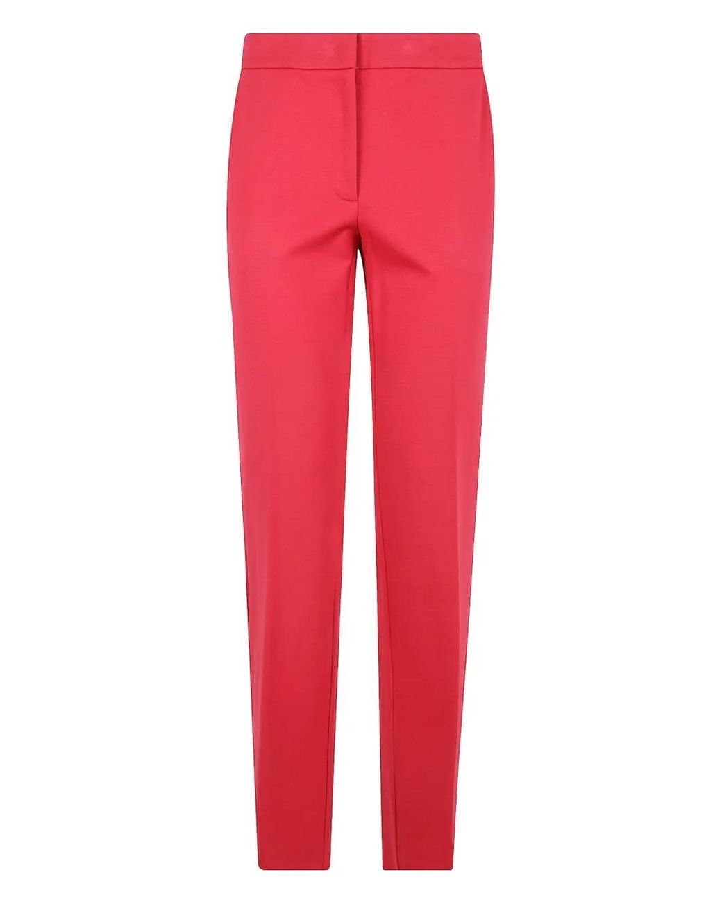Twinset Red Logo-Plaque Trousers