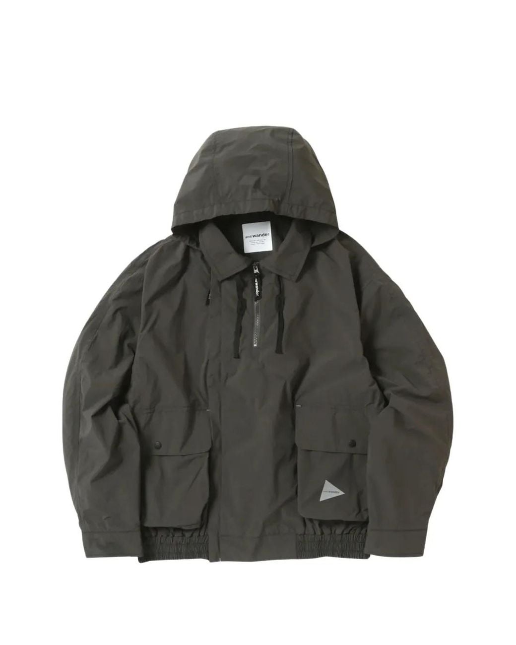 And Wander Black 45 Water Repellent Light Jacket for men