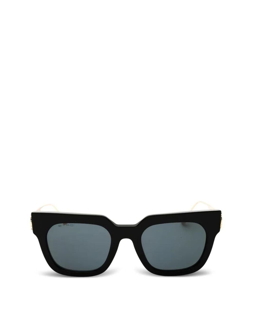 Etro Black Lunettes De Soleil À Monture Rectangulaire Et Ornement Pegaso