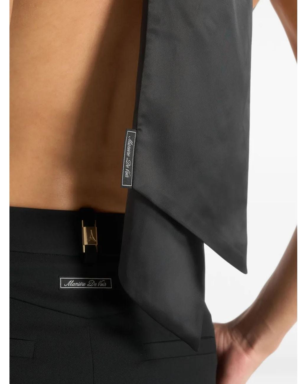 Manière De Voir Black Body Phoebe En Satin À Dos Ouvert