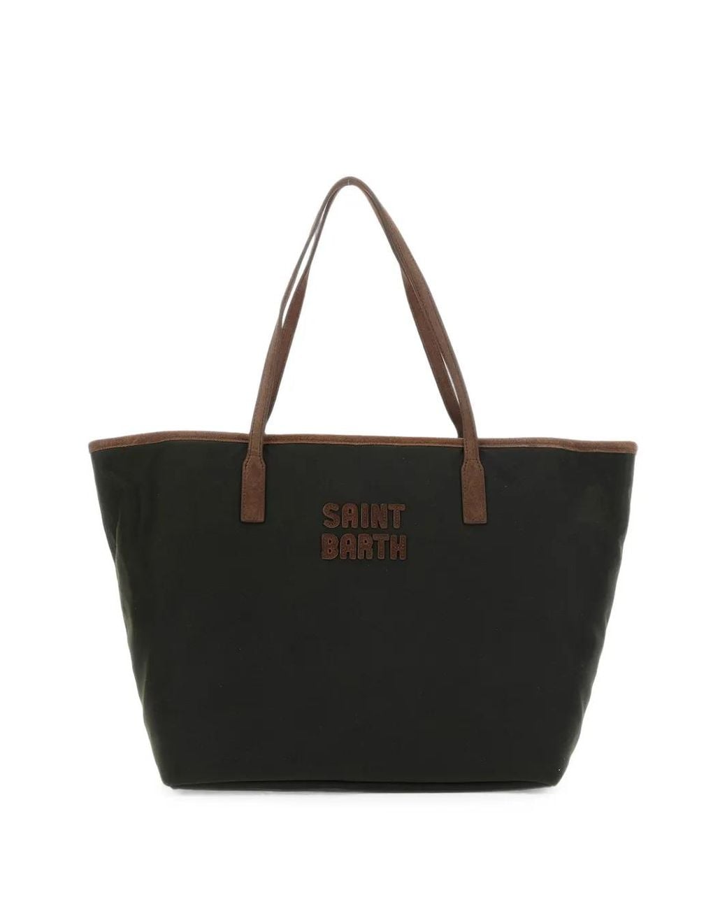 Mc2 Saint Barth Black City Logo-Patch Tote Bag