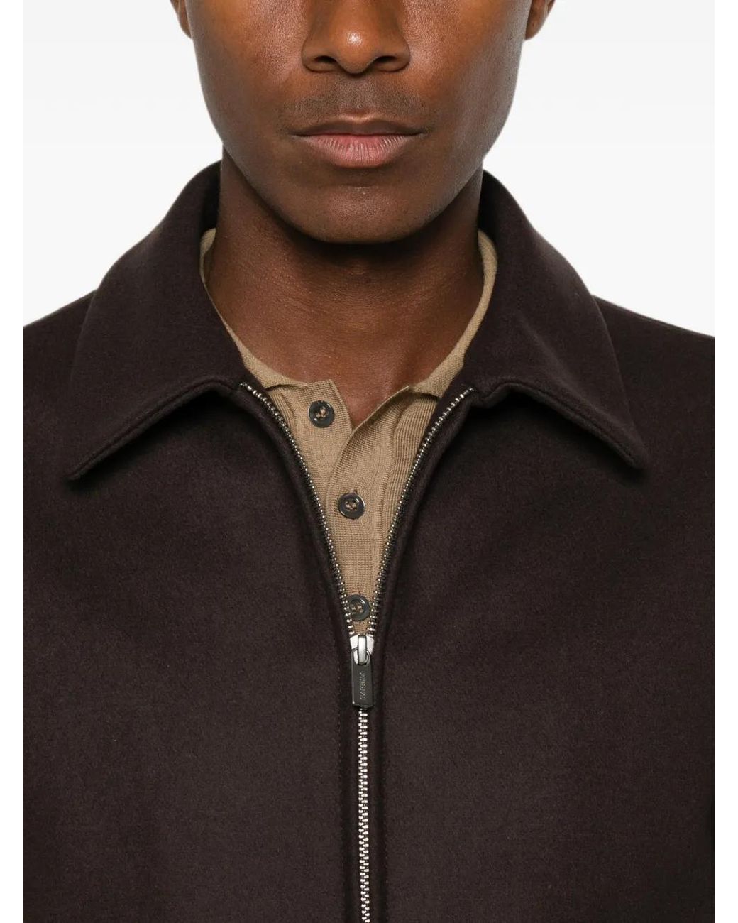 Barena Brown Magan Flap-Pocket Bomber Jacket for men