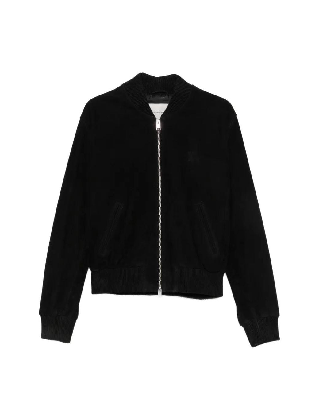 AMI Black Zip-Up Bomber Jacket for men