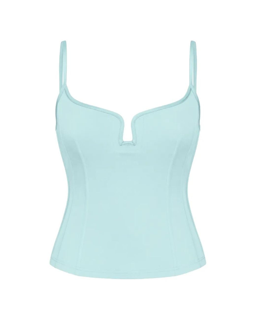 Paris Georgia Blue Marlo -Neck Top