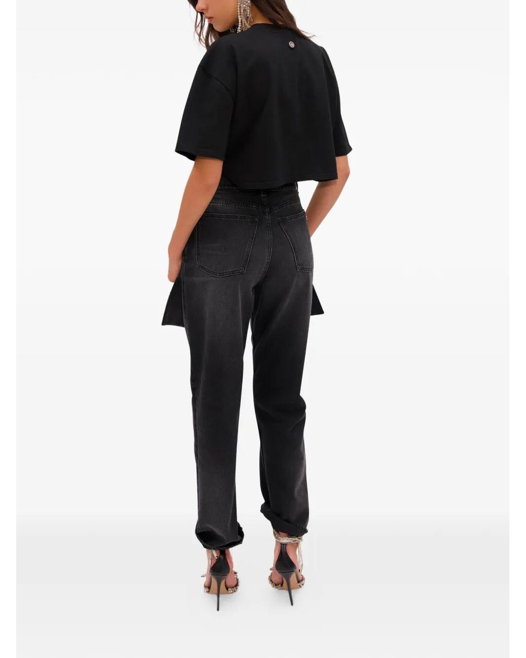 T-Shirt À Col Rond Area en coloris Black