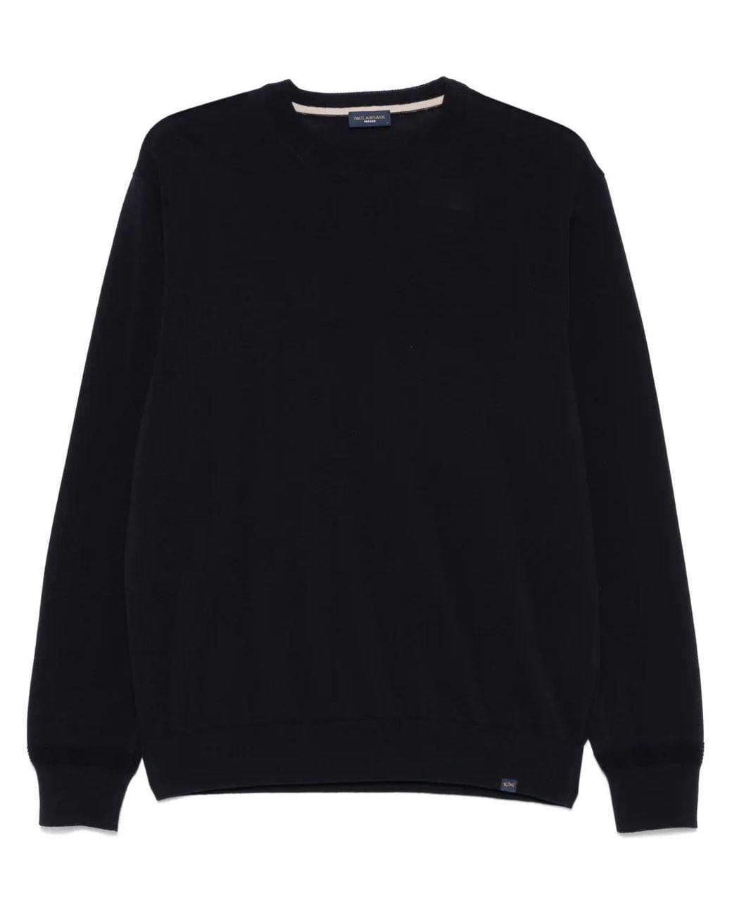 Paul & Shark Black Crew Neck Sweater for men