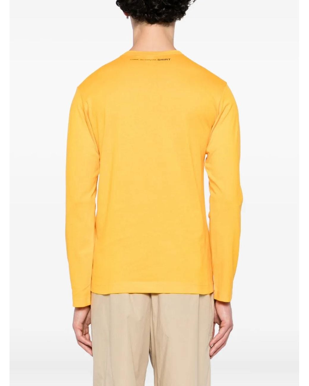 Comme des Garçons Yellow Cotton T-Shirt for men