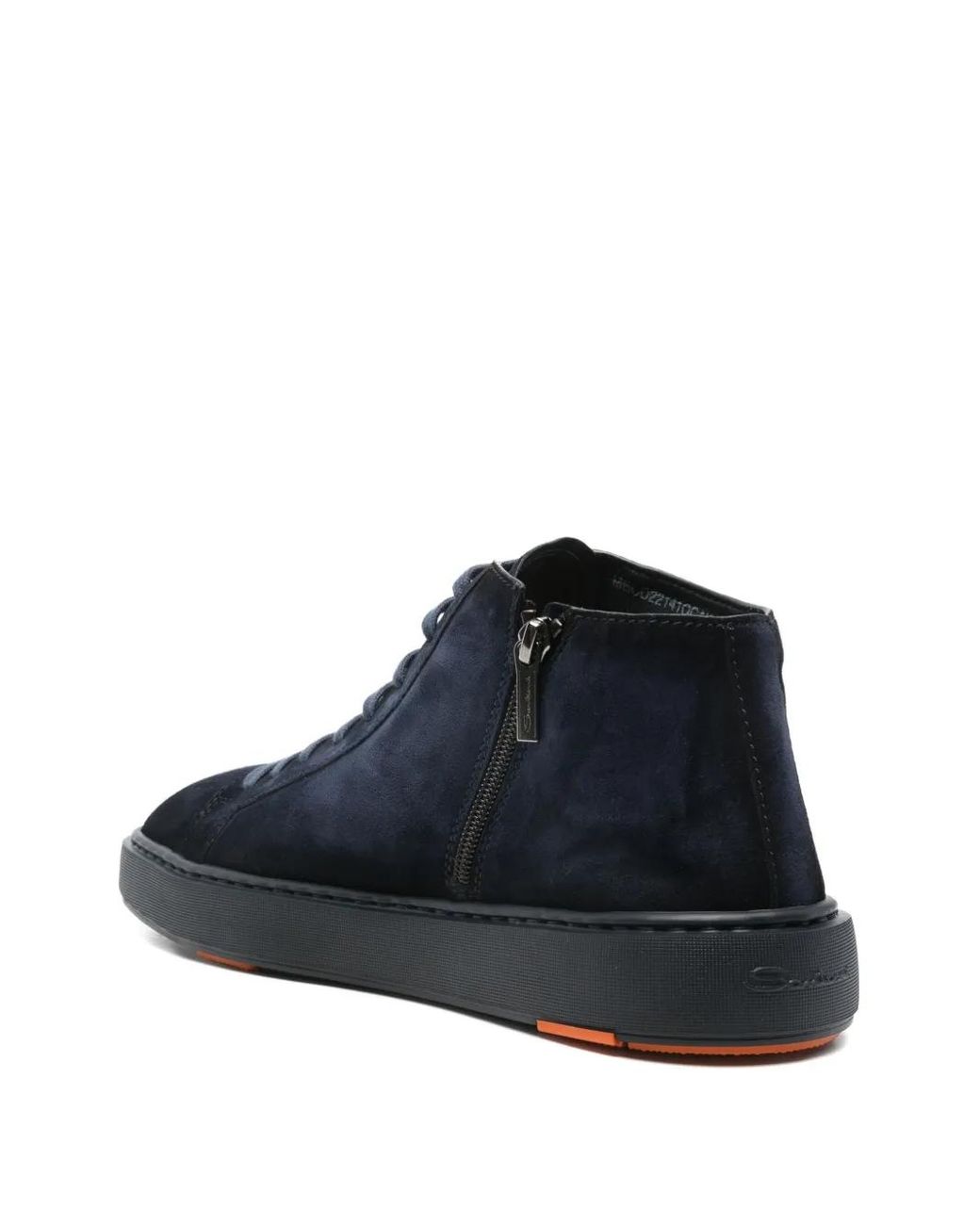 Santoni Blue Suede Sneakers for men