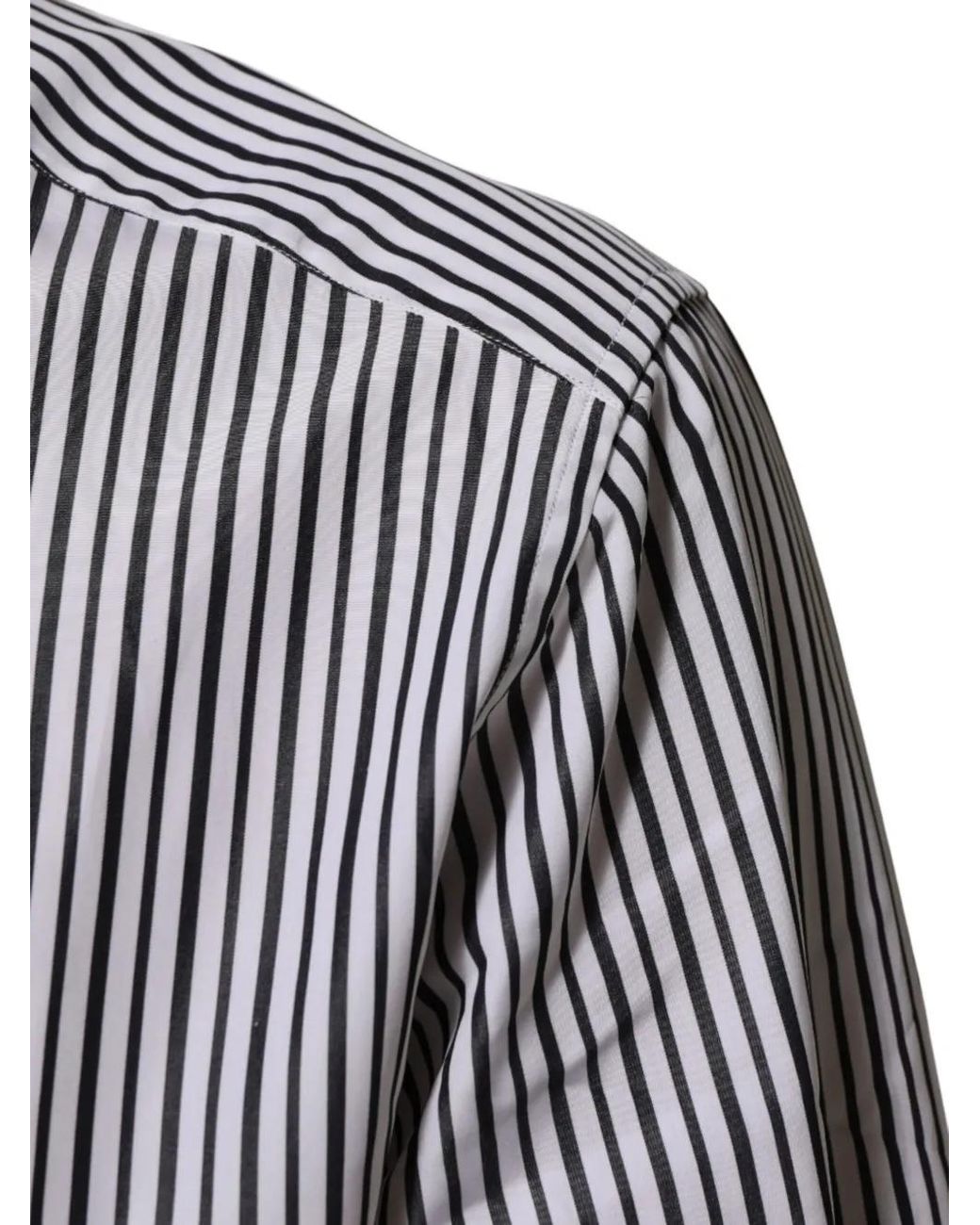 Dolce & Gabbana Gray Striped Shirt for men