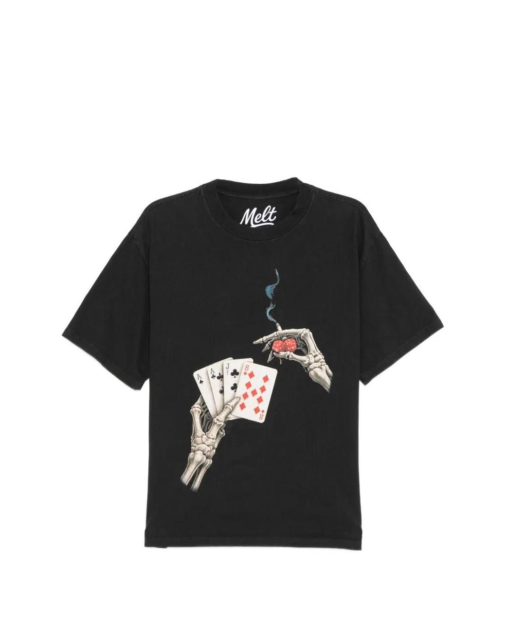 Melt Black Graphic-Print Round-Neck T-Shirt for men