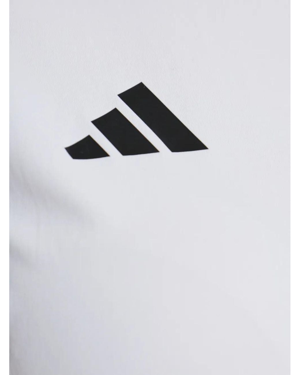 Adidas White Adizero Essentials Running T-Shirt