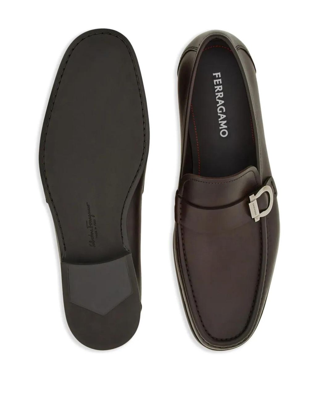 Ferragamo Black Caspian Moccasins Shoes for men