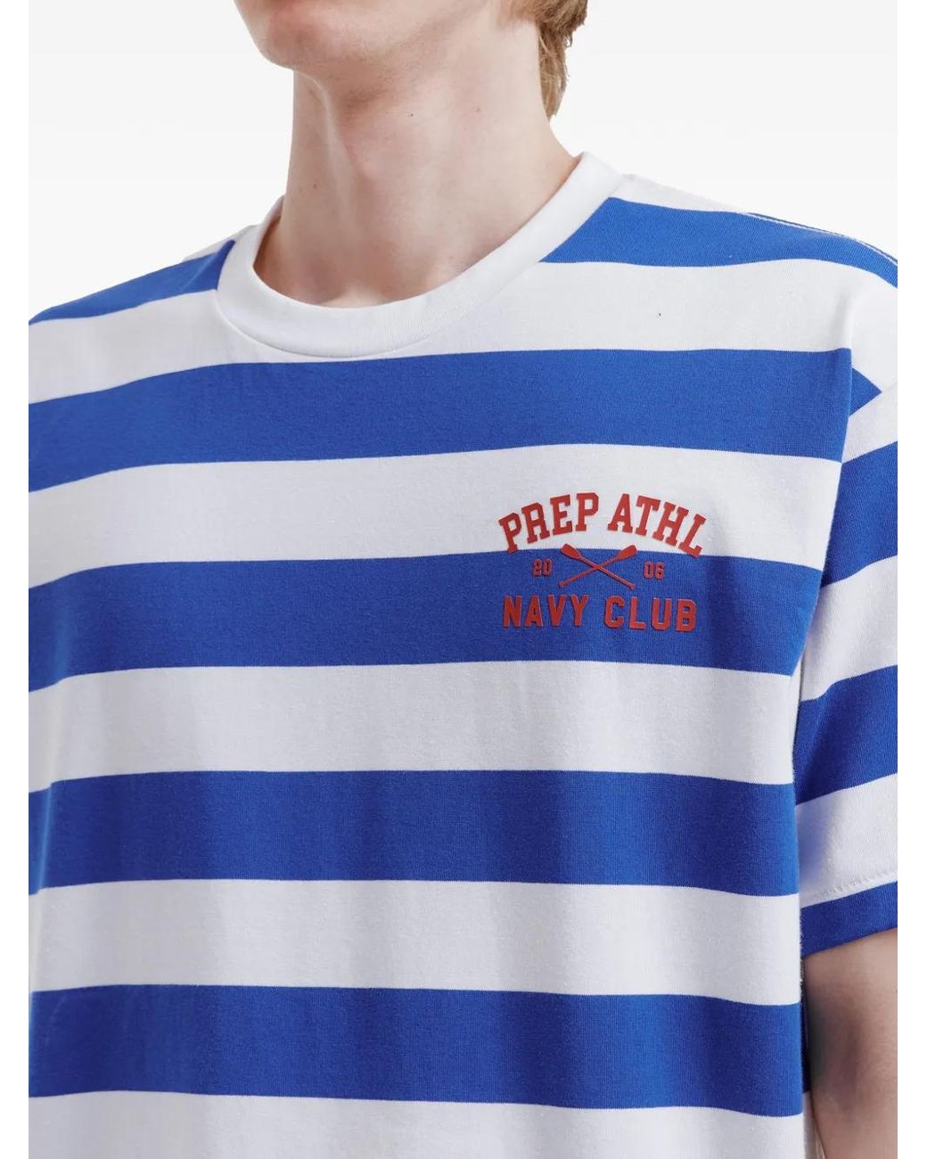 Chocoolate Blue Striped Short-Sleeve T-Shirt for men