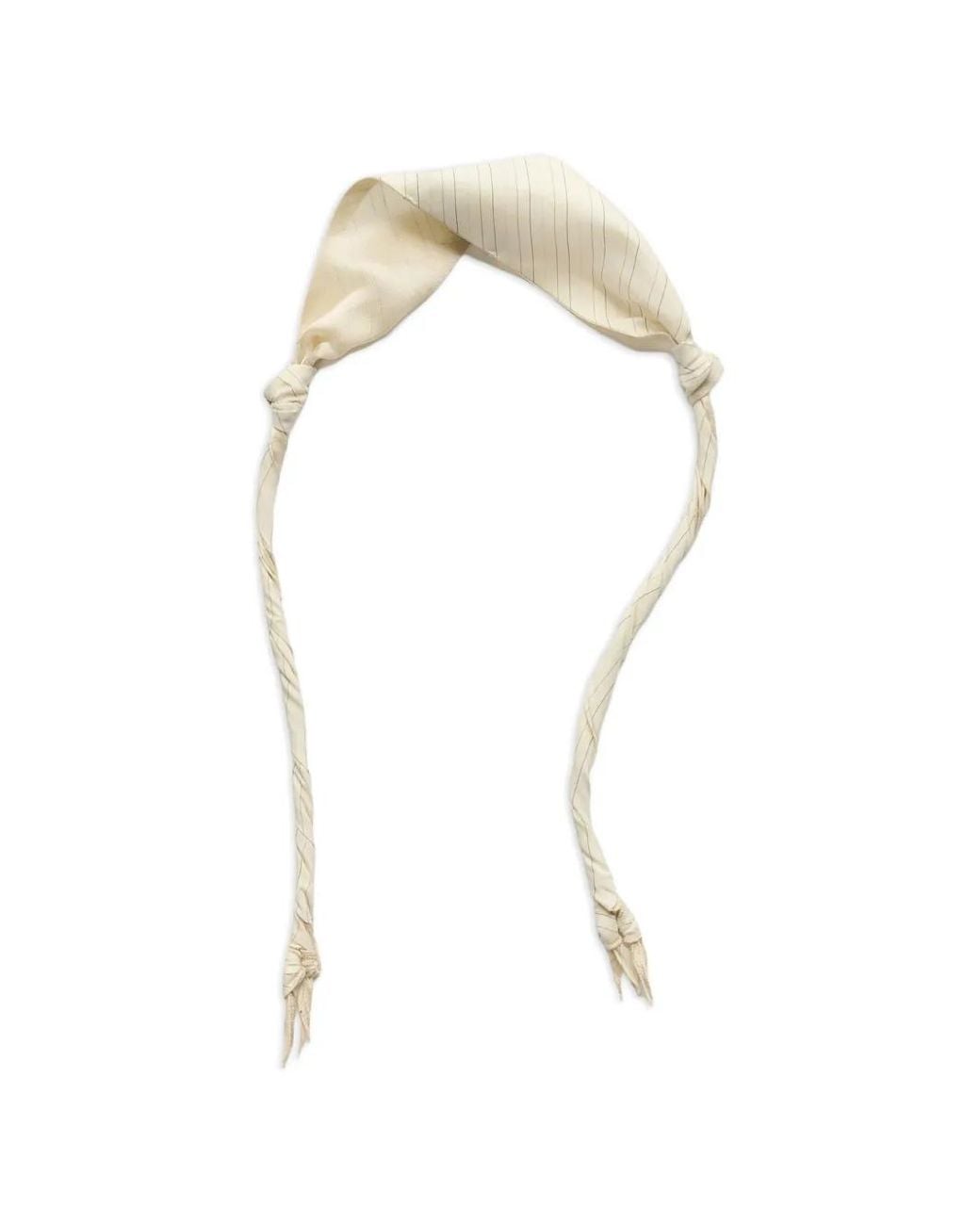 Our Legacy White Pinstripe-Print Twisted Tie for men