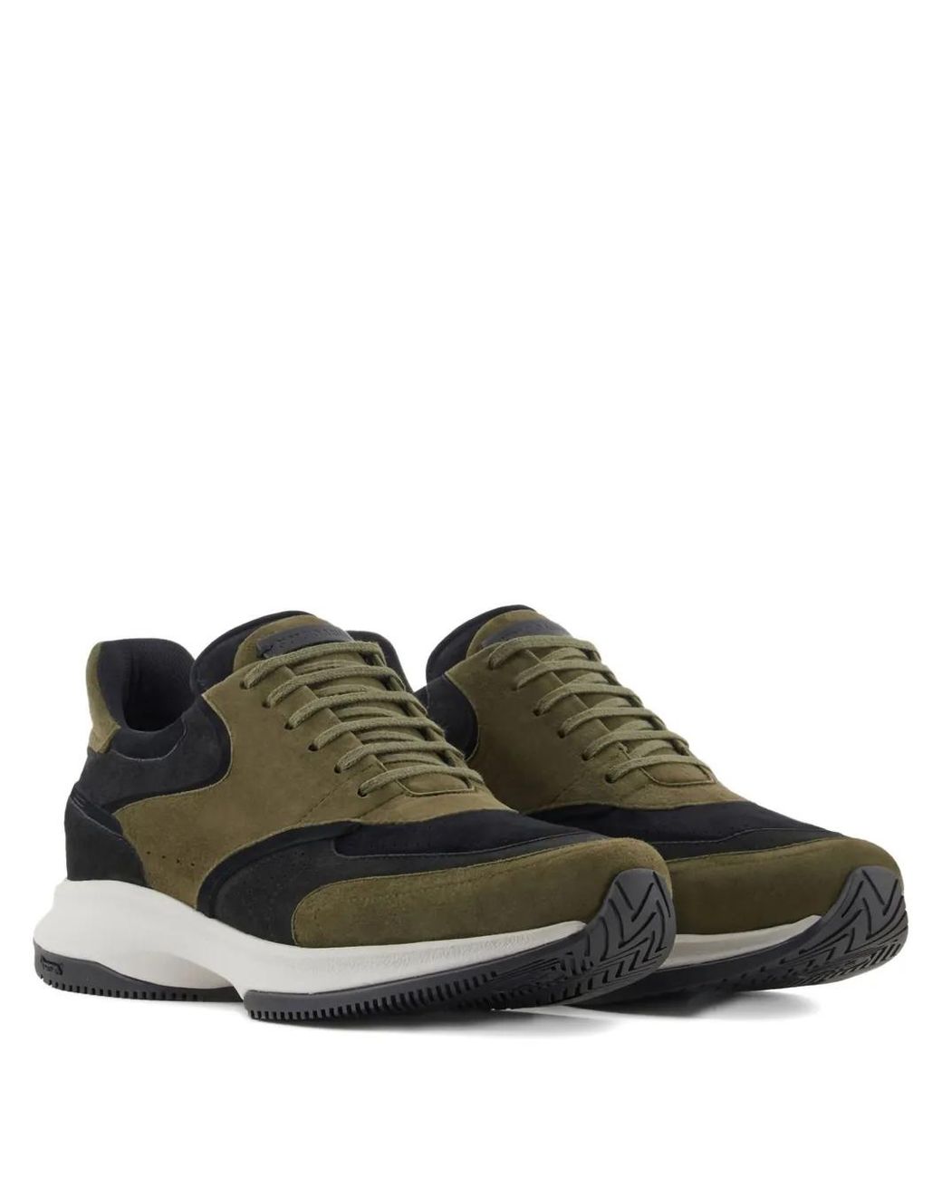 Giorgio Armani Green Panelled Sneakers for men