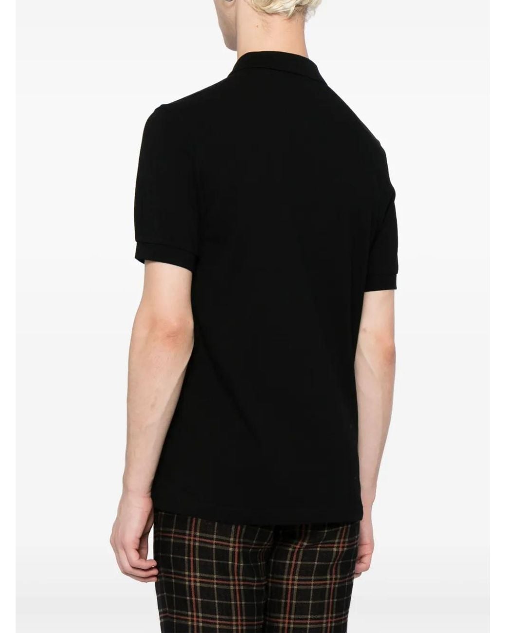 Fred Perry Black Logo-Embroidered Cotton Polo Shirt for men