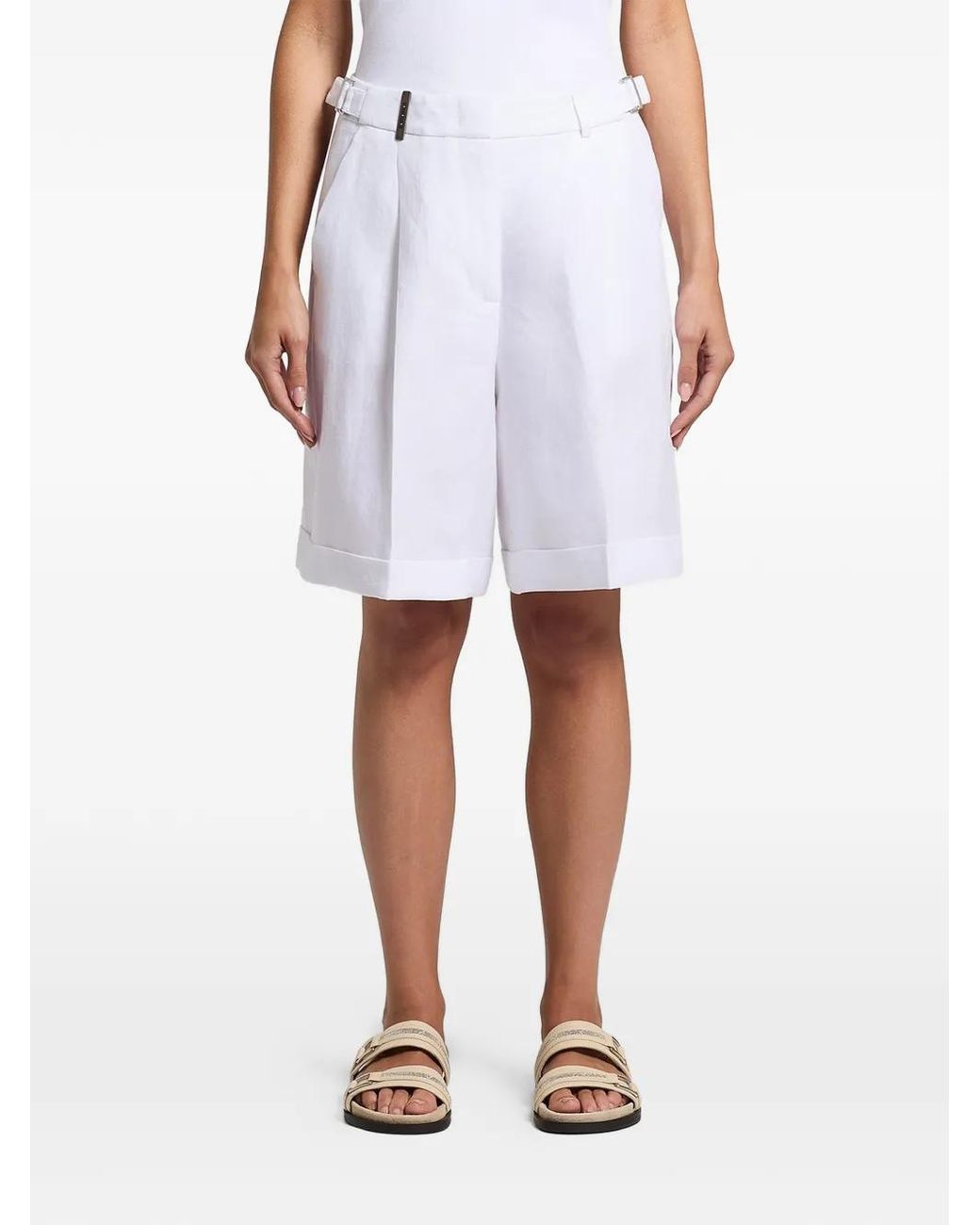 Peserico White Tailored Shorts