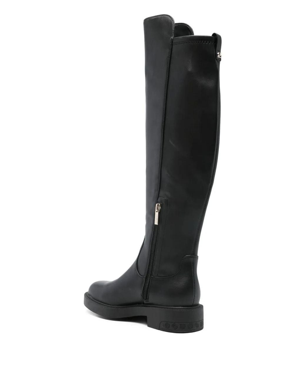Guess Black Zip-Up Knee-High Boots