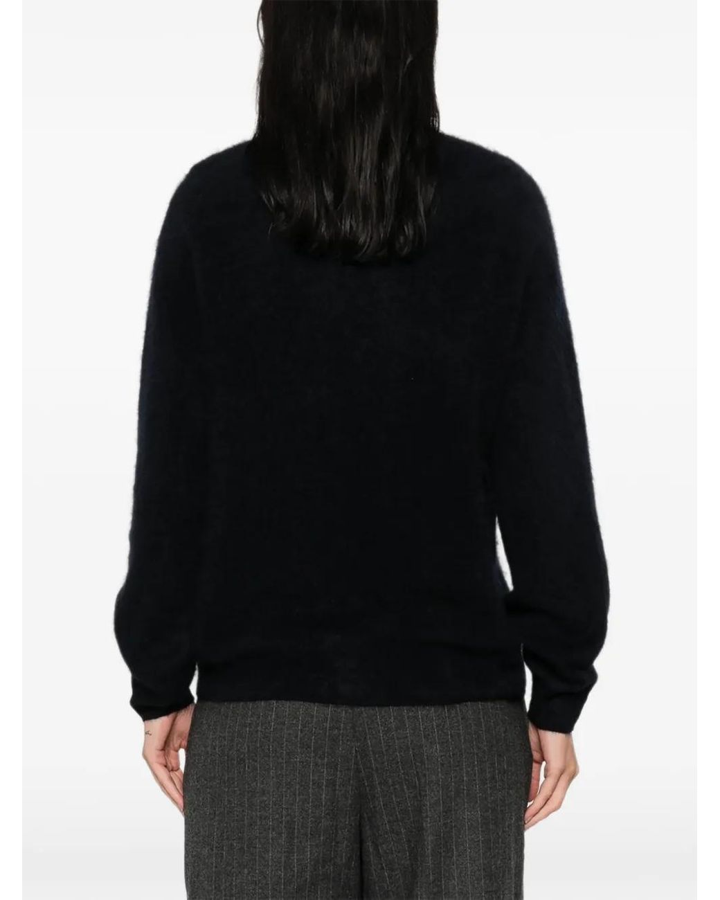 IVORY PARIS Black Dolly V-Neck Sweater
