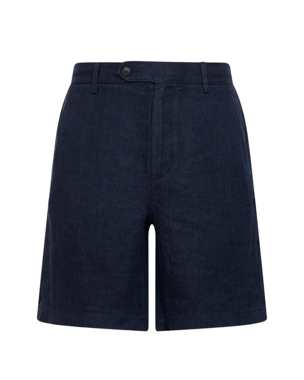 Mc2 Saint Barth Blue Herringbone Elastic-Waist Shorts for men