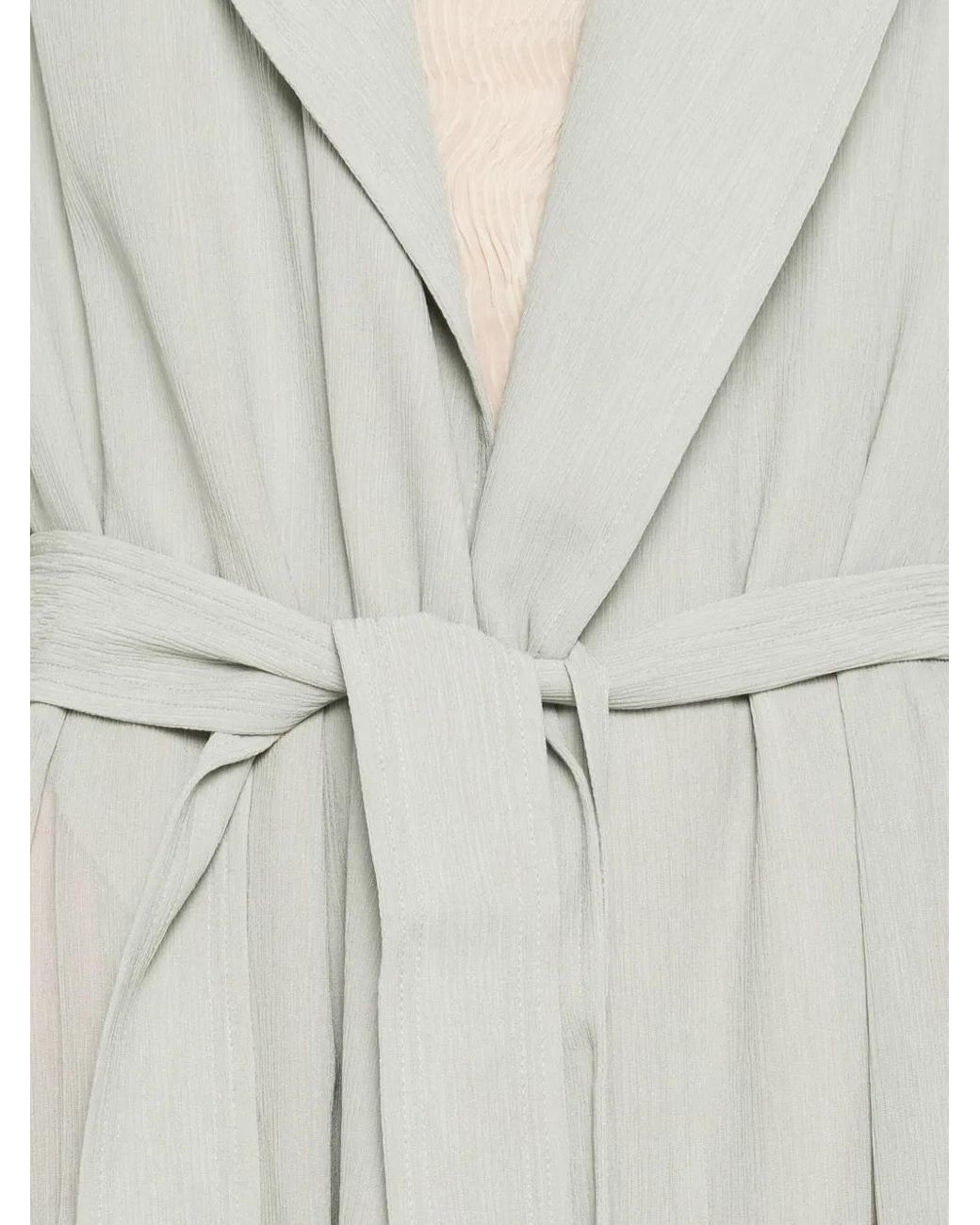 Alberta Ferretti White Belted Coat