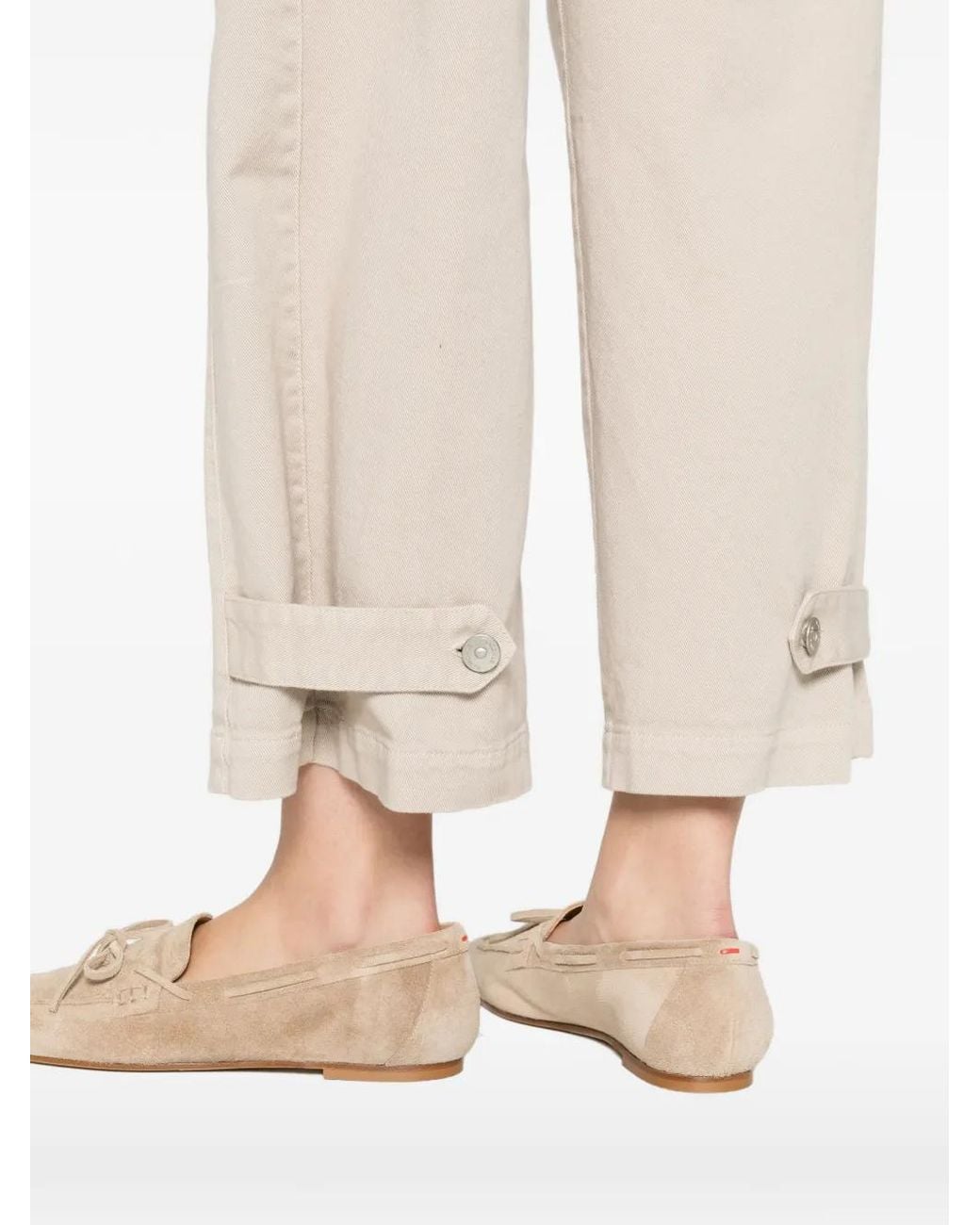 Panicale White Buttoned Jeans